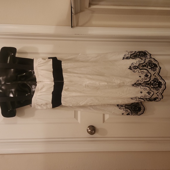 Torrid Embroidery and Toile Bottom Flutter Hemline Dress - Picture 5 of 8